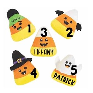 Halloween custom candy corn plush